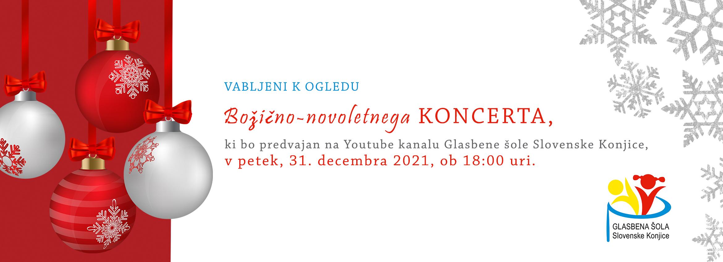 Božično - novoletni koncert Glasbene šole Slovenske Konjice